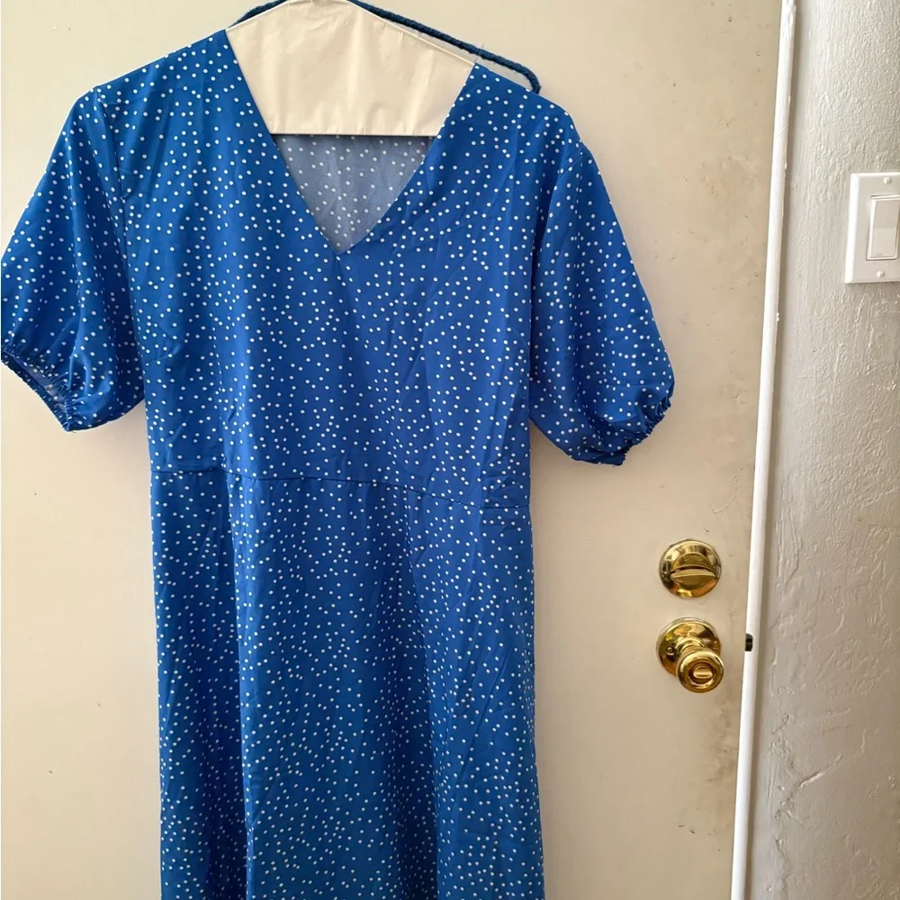 Blue Polka Dot Dress - Picture 2 of 2